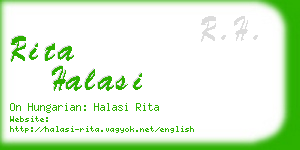 rita halasi business card